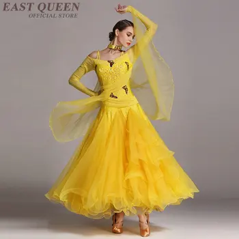 

Dress for ballroom dancing waltz standard tango flamenco dance dress stage clothing long dancewear FF1020