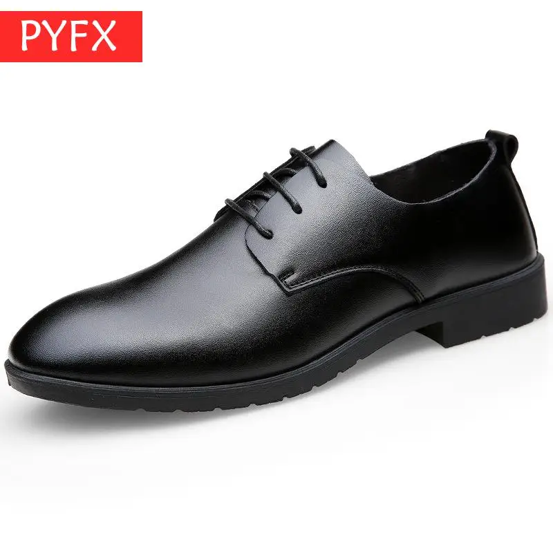 

Men's New Leisure Autumn Korean Fashion British Business Suit Low help lace-up black Men's Flat Shoes Wedding party Dress shoes