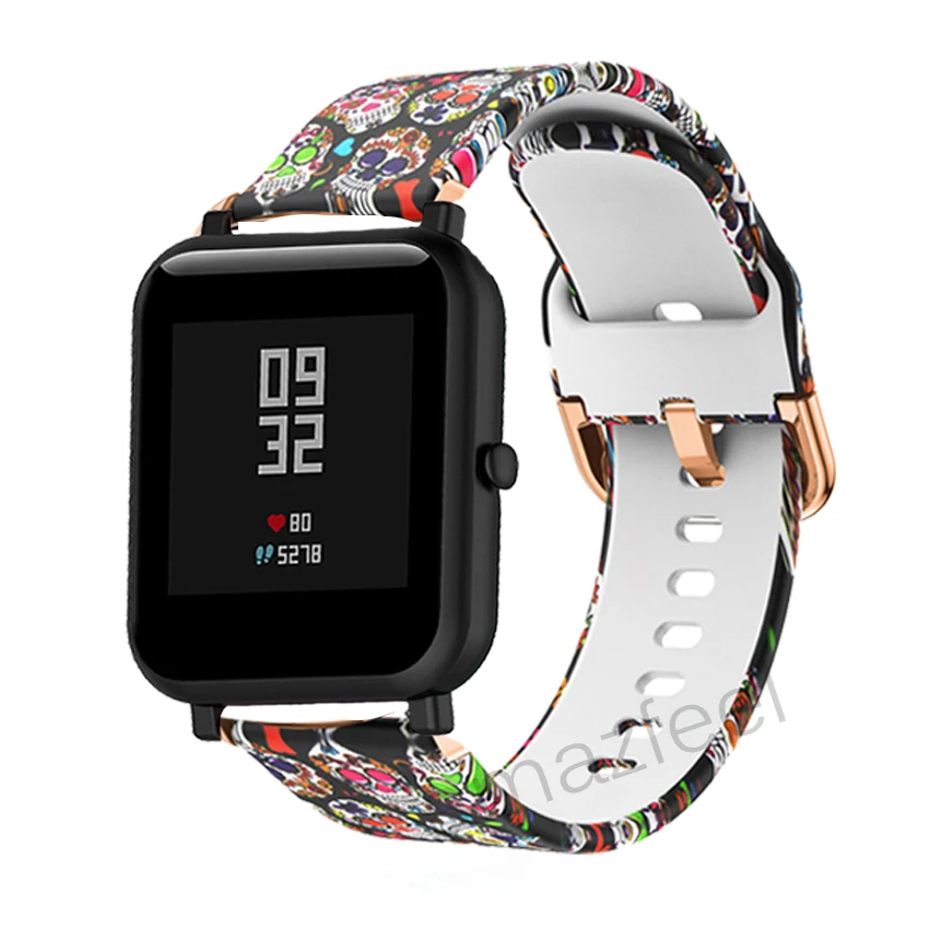 Силиконовый ремешок для Amazfit ремешок Bip мягкий резиновый ремень для Huami Amazfit Bip gtr 42 мм gts Smartwatch Браслет ремешок 20 мм