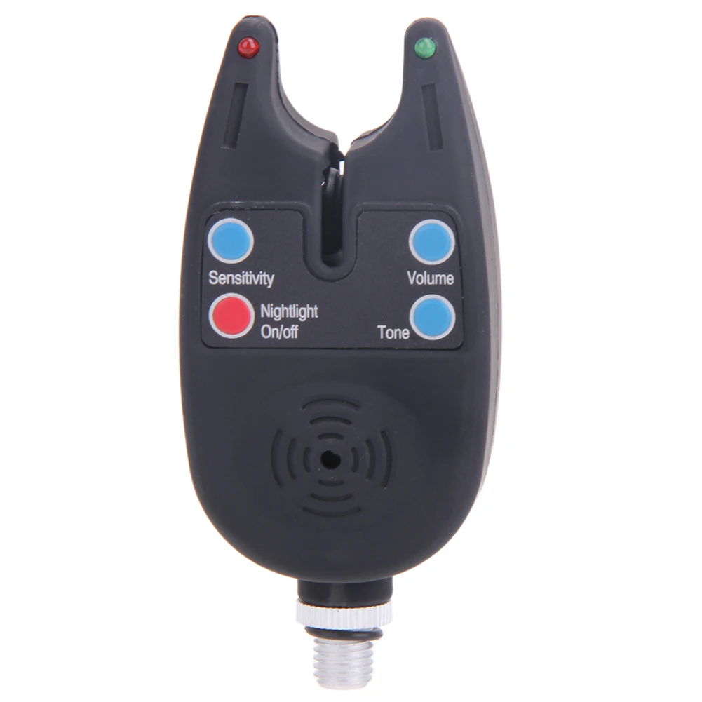 

Waterproof Sound Fishing Alarm 2 LED Light Alert Reminder Bite Alarm Adjustable Tone Volume Fish Indicator With Wiggler Socket