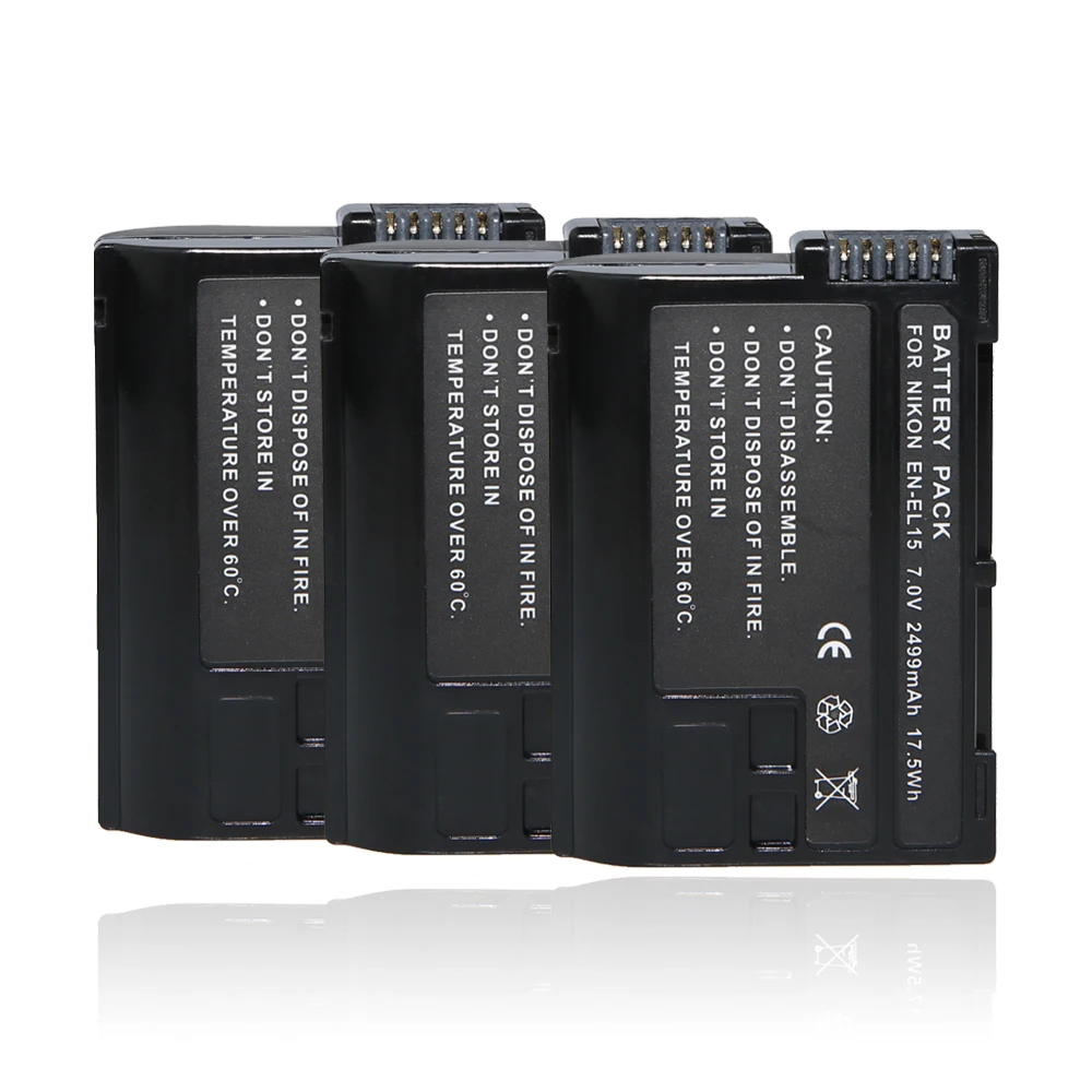AOPULY 3x bateria EN-EL15 enel15 EN EL15 декодированная батарея для камеры Nikon DSLR D600 D610 D800 D800E D810 D750