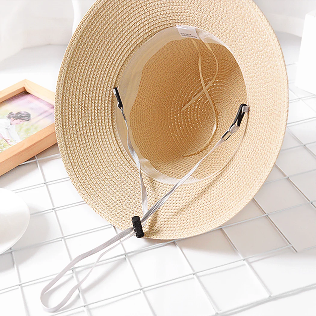 2019 Лидер продаж Круглый топ рафия широкие поля, из соломы шапки цветок Лето Защита от Солнца шапки для женщин с отдыха пляжные дропшиппинг