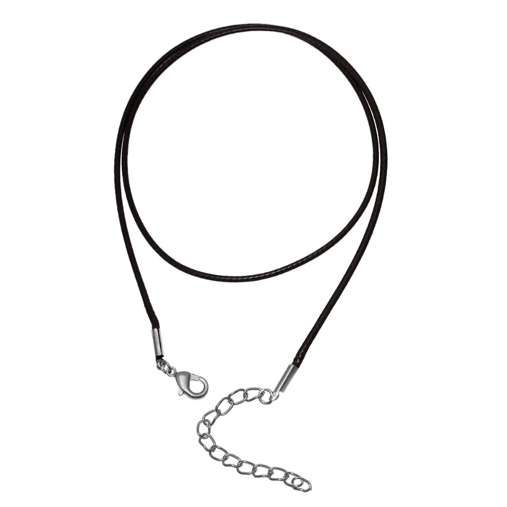 Doreenbeads, восковая цепочка, ожерелье, темный кофе, 47 см(18 4/"), длинная Толщина: 1,5 мм, женские модные украшения, 1 штука