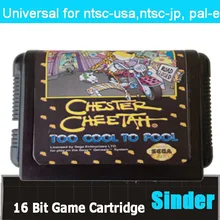 Chester cheetan 16 бит MD карточная игра для 16 бит Sega megadrive Genesis игровой консоли