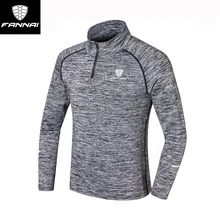 Fannai мужские с длинными рукавами осенние беговые фитнес влагопоглощающие быстросохнущая Спортивная одежда для улицы Спортивная одежда