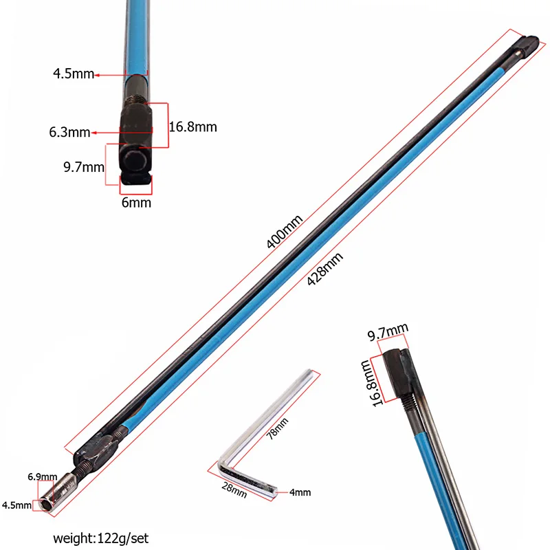 Недавно 427 мм двухстороннее Двойное действие для гитарного анкерного стержня регулировочный рычаг гитарные аксессуары BFE88