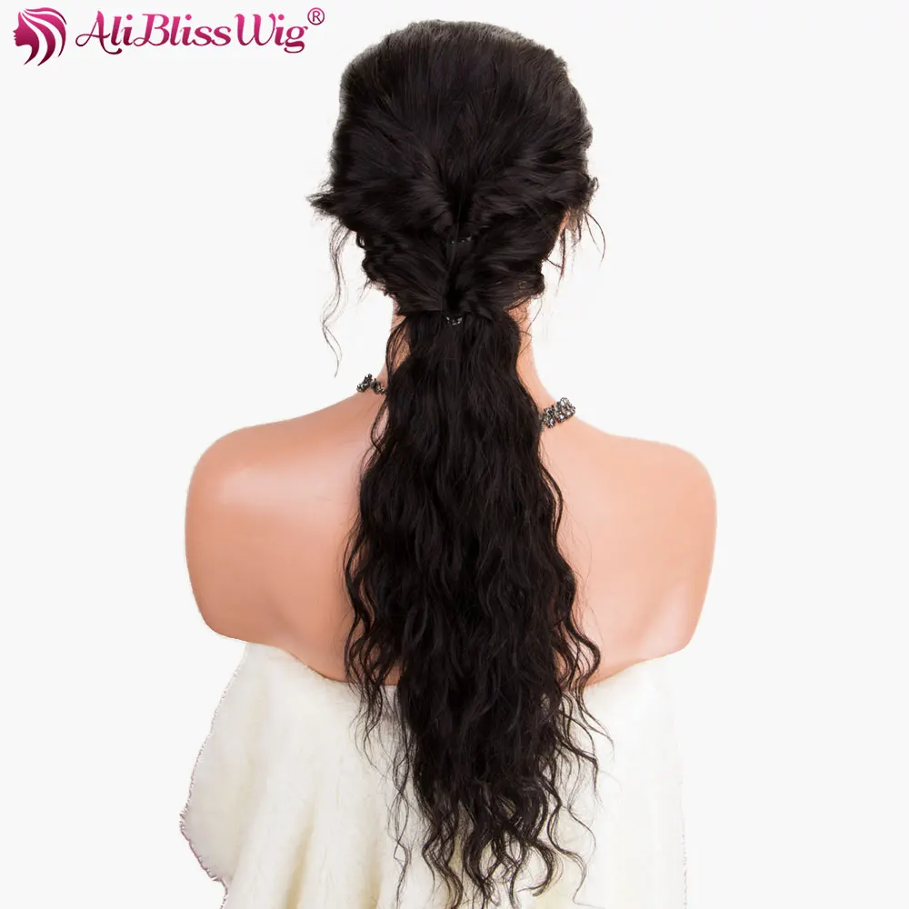 Human Hair Wigs Loose Wave 360 Lace Frontal Wig With Baby Hair 130 Density Brazilian Remy Natural Color Pre Plucked Ponytail (4)