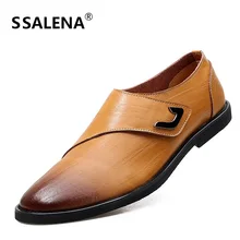 Men Pointed Toe Casual Shoes Genuine Leather Mens Oxford Shoes Luxury Flat with Wedding Working Shoes Size 38-44 AA30049