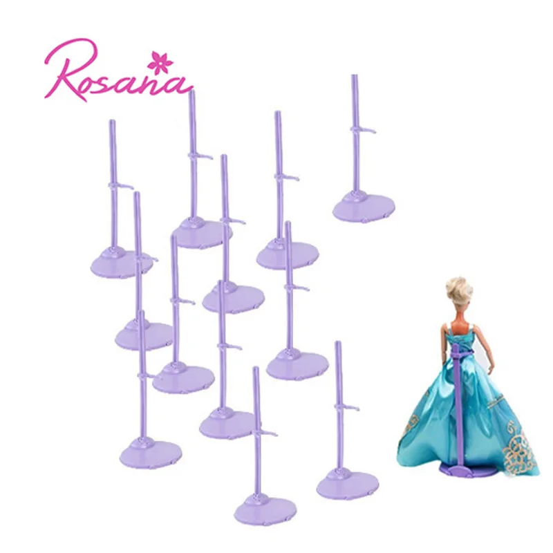 

Rosana 10 Pcs Quality Dolls Clothing Display Stand for Barbie for Monster High Doll Model Support Frame Prop Up Accessories