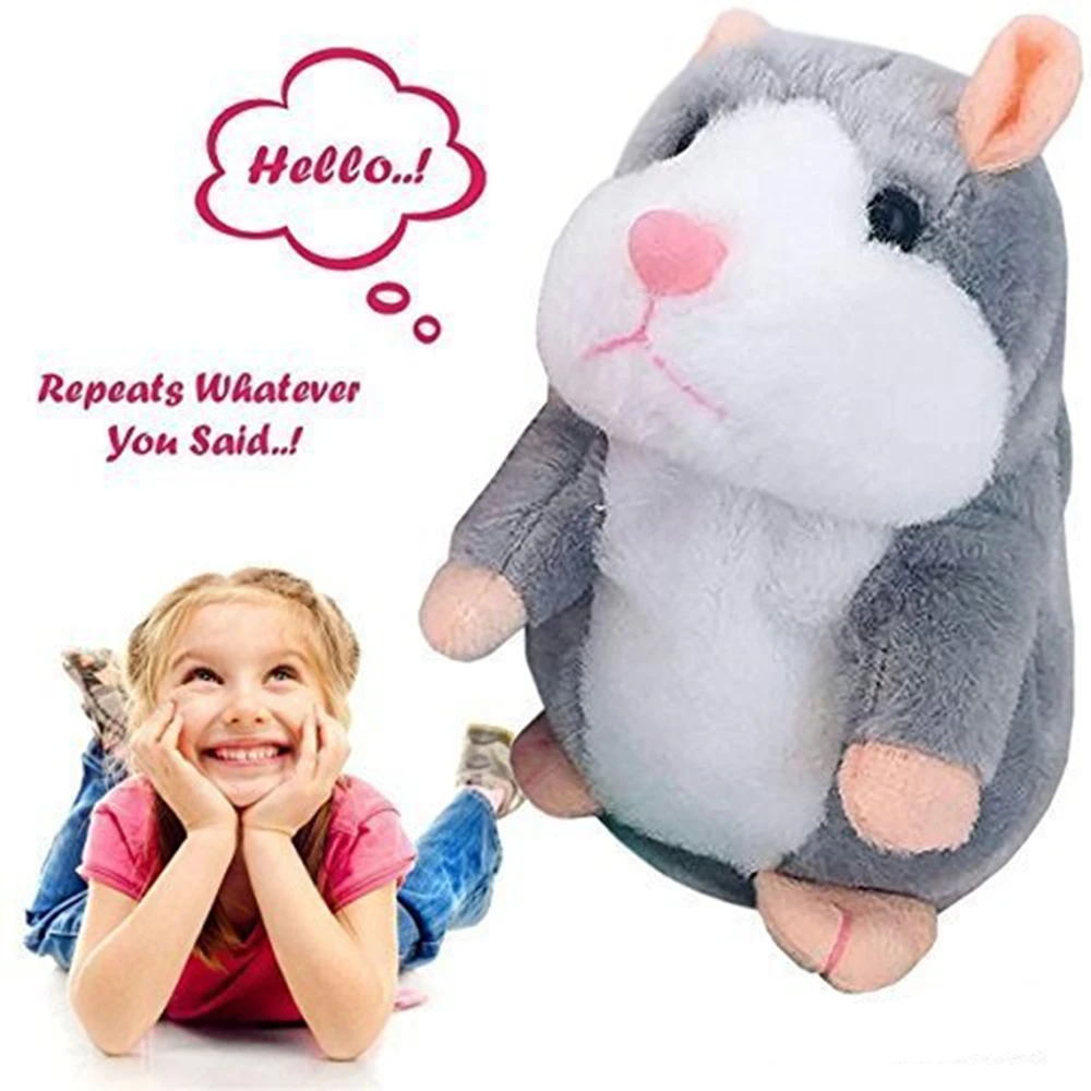 2018 Talking Hamster Mouse Pet Plush Toy Hot Cute Speak Talking Sound Record Hamster Educational