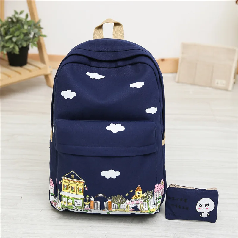 

fashion Brand Women Backpack summer Canvas Backpacks School Bags for Teenager Girls Casual Female Travel Rucksack Mochilas mujer