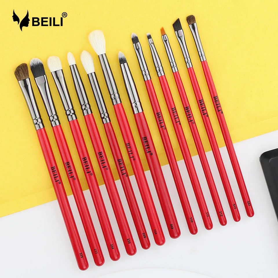 Tesoura de Maquiagem beili 12 pcs makeupbrush set Tamanho : Regular