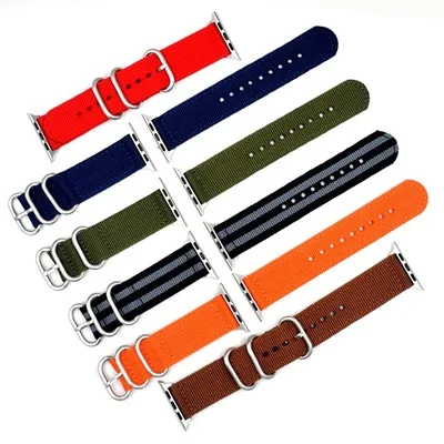 Colorful Apple Watch Nylon Watchband for Series 44/40MM 42/38MM fabric-like strap iwatch 4/3/2/1 wrist band nylon watchband New