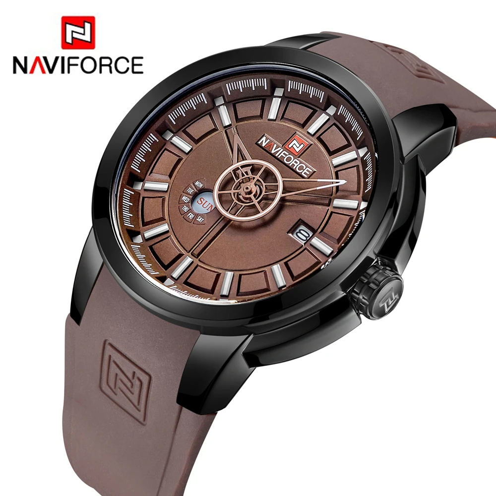 NAVIFORCE мужские часы Элитный бренд Спорт Военная Униформа для мужчин аналоговые