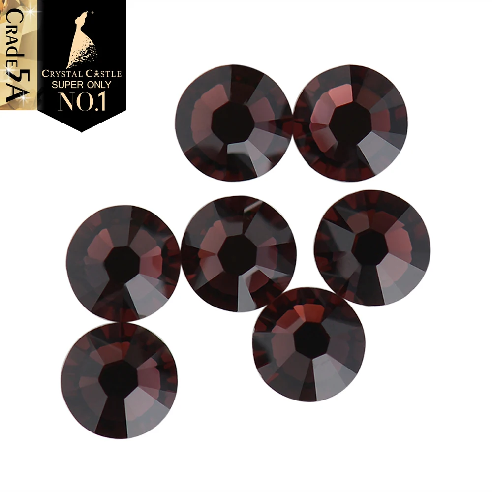

Crystal Castle AAAAA Nails Stone Light Burgundy SS10 Glass Rhinestone Strass Hotfix 2058 Flatback Crystal For Clothes Decoration