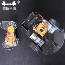 PW M80 DIY Mini Acrylic RC Car with Remote Controller Technology Invention Funny Puzzle Education KD Car Toy