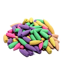 80 Шт. Негабаритных Обратный благовония Конусов Домашний Аромат Цветной Дым Природные Ароматические Медитации Башня Пуля Конус Ладана