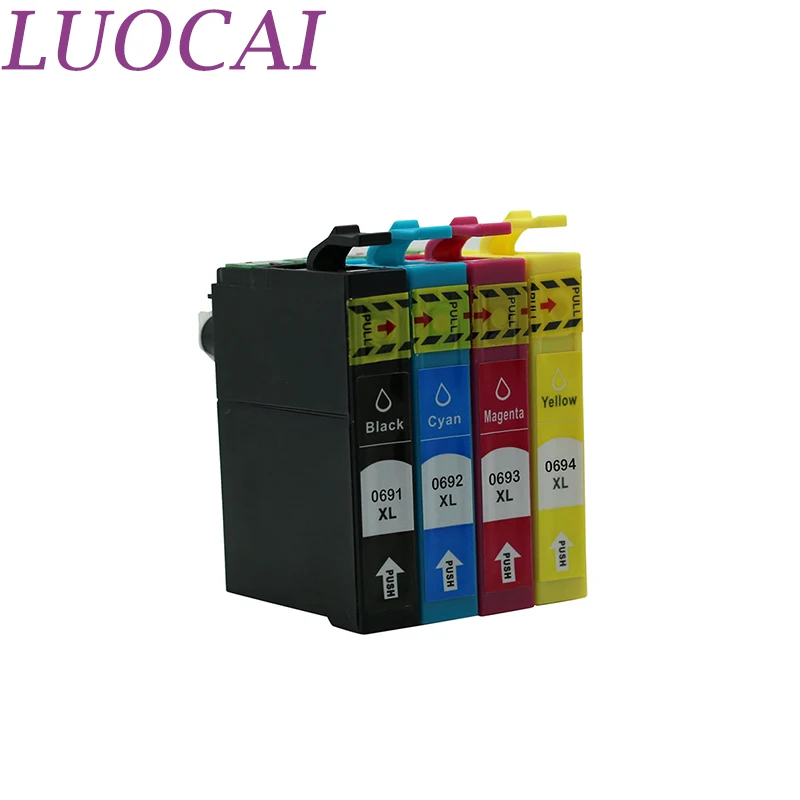 8X чернильный картридж LuoCai совместимый T0691 T0692 T0693 T0694 для принтера Epson Workforce 310 315 500