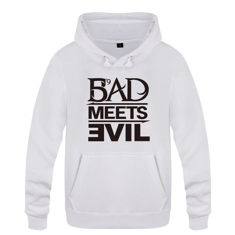 Hip Hop Eminem Relapbe Logo Fleece Hoodie Man BAD MEETS EVIL Zipper Sweatshirt 