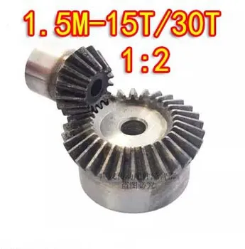 

For sale 2015 1:2 ratio /1.5M-15T/30T 90 Degree precision gear drive bevel gear(1.5M-15 teeth with 30 teeth)--2pcs/set