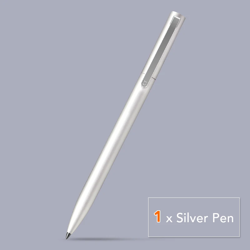 Mijia металлический знак P-E-N PREMEC Гладкий Швейцария заправка сплава ручки MiKuni Япония черные чернила 0,5 подписи Xiaomi - Цвет: 1 x Silver Metal Pen