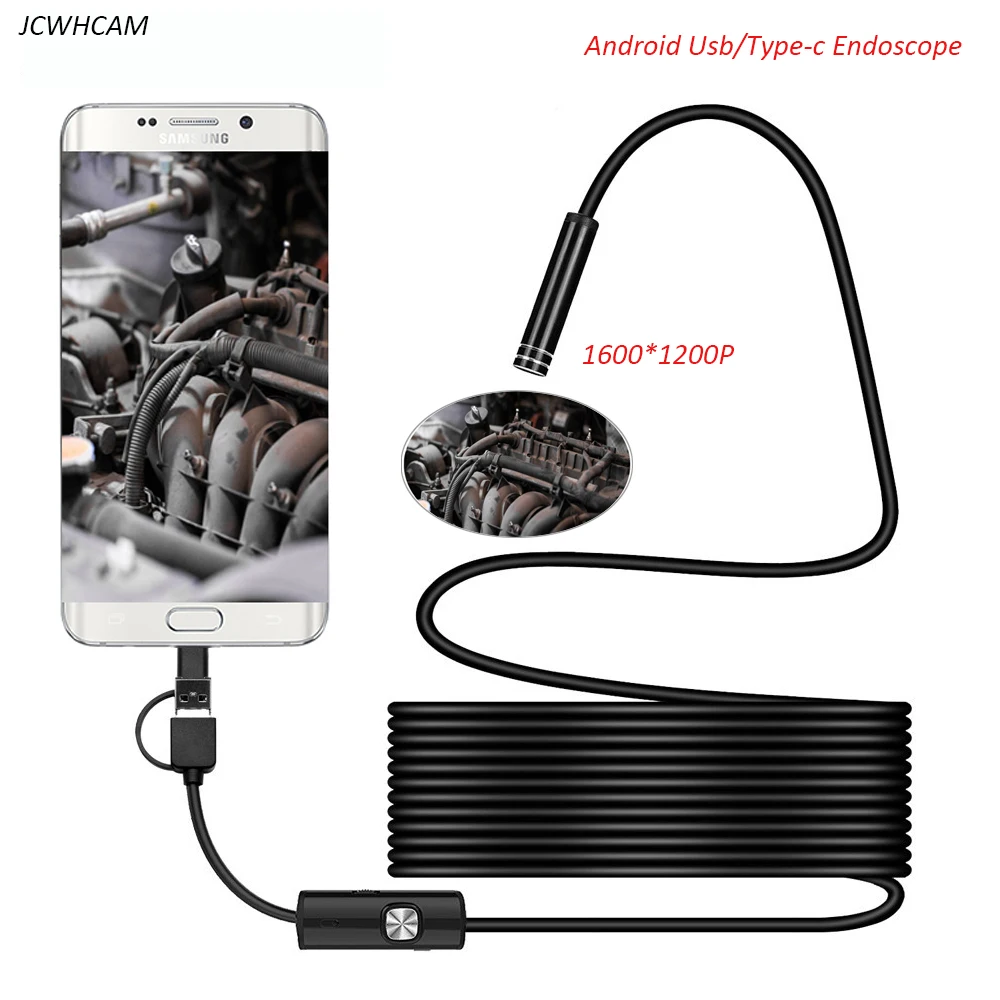 1200P 8mm Lens USB Type C Android font b Phone b font Windows PC Endoscope Borescope