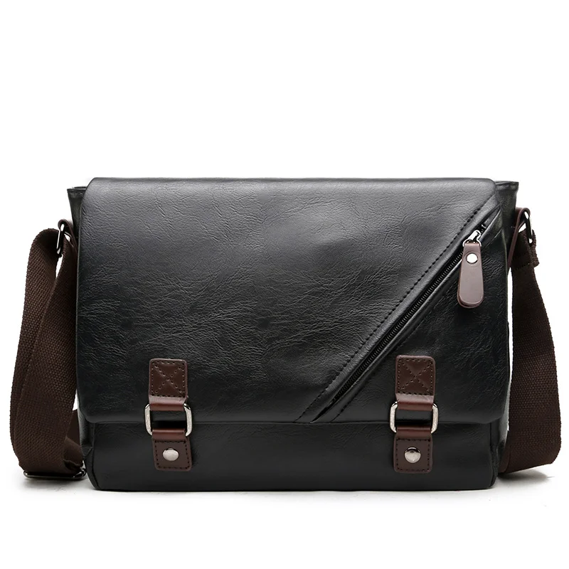

Waterproof Leather Men Bags Male Messenger Bag Men Leather Shoulder Bags Small Ipad Holder Flap 2018 New Men's Crossbody Bags