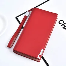 Fashion Luxury Brand Women Wallet with Hand Strap Large Capacity Zipper Pocket Card Holder Woman Clutch Bag Multi-Color Optional