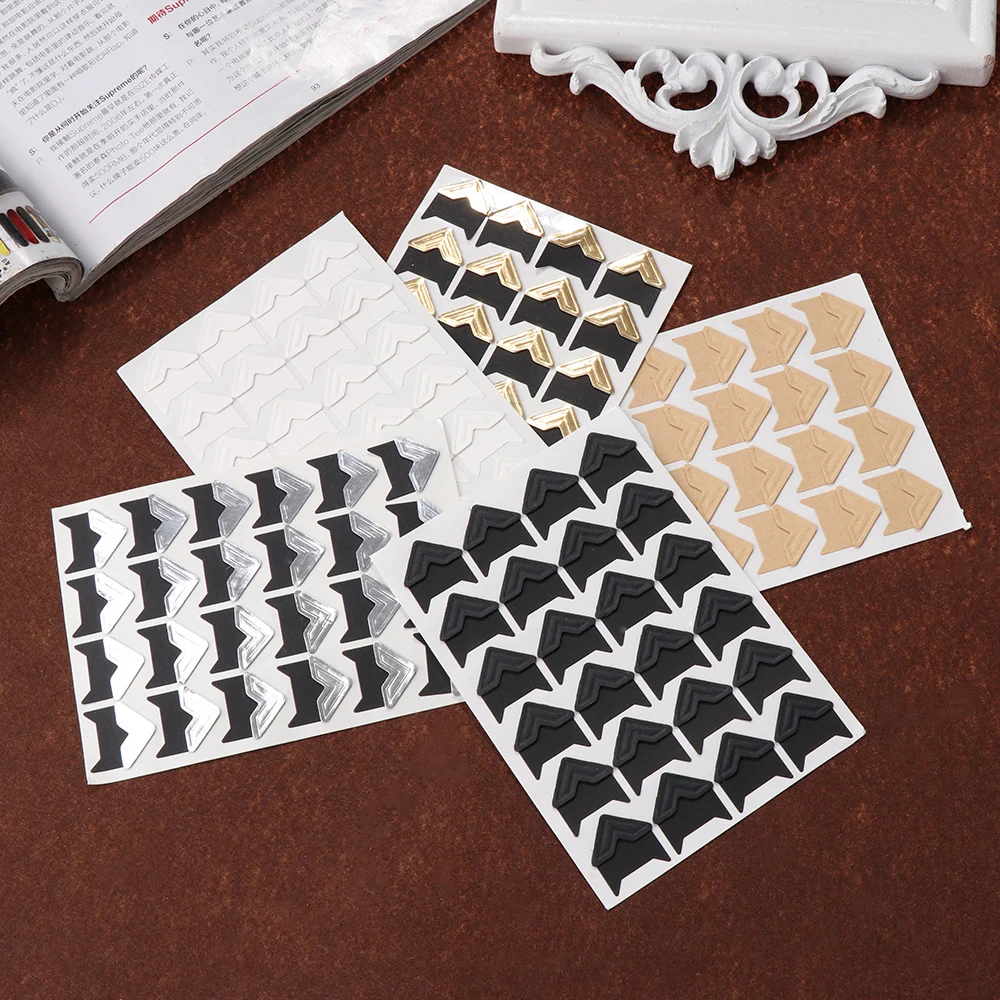 

3Sheet(72Pcs) New Fashion DIY Handmade Photo Album Photo Corner Protectors DIY Handmade Sticker Decor for Scrapbooking