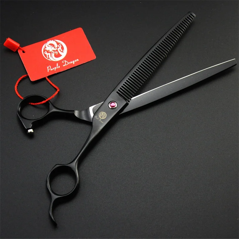 Purple dragon 8.0 inch Professional dog grooming scissors Straight & Curved & Thinning Shears Sharp Edge Animals Hair Cutting (12)