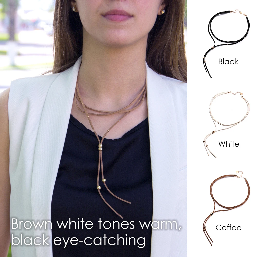 eManco Wholesale Attractive Korean Velvet Collar Necklace CCB Beads Making 3 Items Necklace New Arrivals for Women Jewelry