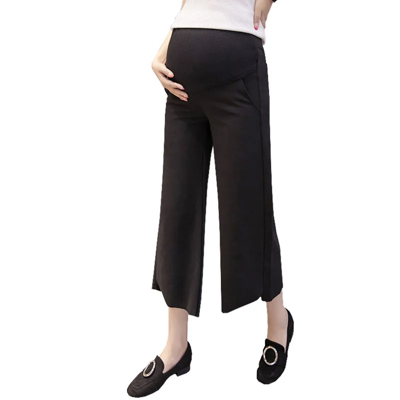 Wide Leg Capris Maternity Pants For Pregnant Women Clothes Nursing Pregnancy Trousers Elastic Waist Gravidas Pants Clothing Wide Leg Capris Maternity Pants For Pregnant Women Clothes Nursing Pregnancy Trousers Elastic Waist Gravidas Pants Clothing