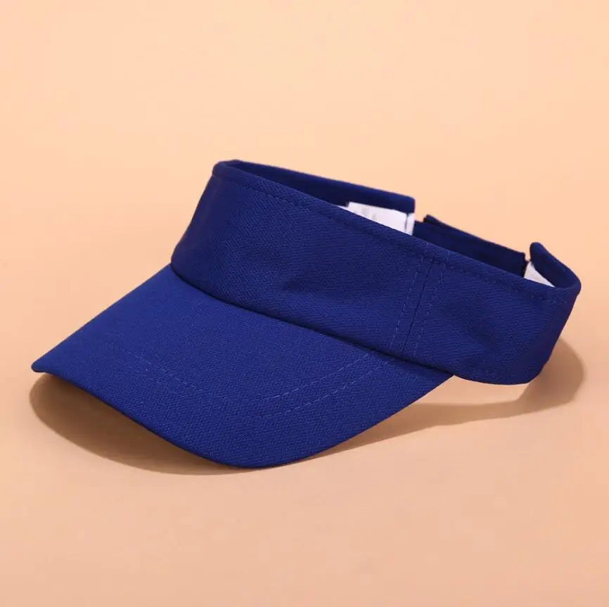 New Top empty hat 9 Colors Men Women Summer Outdoor Sport Sun Visor Cap Hat for turquoise lavender lime Sunscreen cap - Цвет: royal blue