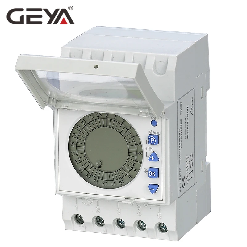 

GEYA THC20 Digital Electronic General Purpose Time Switch with Daily Programs Latest technology COMS quartz Mico-controller
