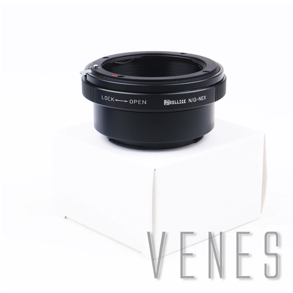 Gold Pixco Focus Infinity Lens Adapter Pro Built-in Iris Control Lens Adapter Suit for Nikon F Mount G Lens to Sony E Mount NEX Camera A6400 A7III A7RIII Alpha a9 Alpha NEX-7 NEX-6 NEX-5T NEX-5R