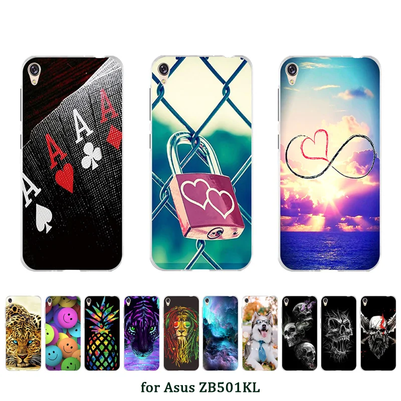 

For Asus Zenfone Live ZB501KL 3 Go 5.0" Case Dangou Printed Soft TPU For Zenfone Live Silicon Cover Phone Bag For ZB501KL