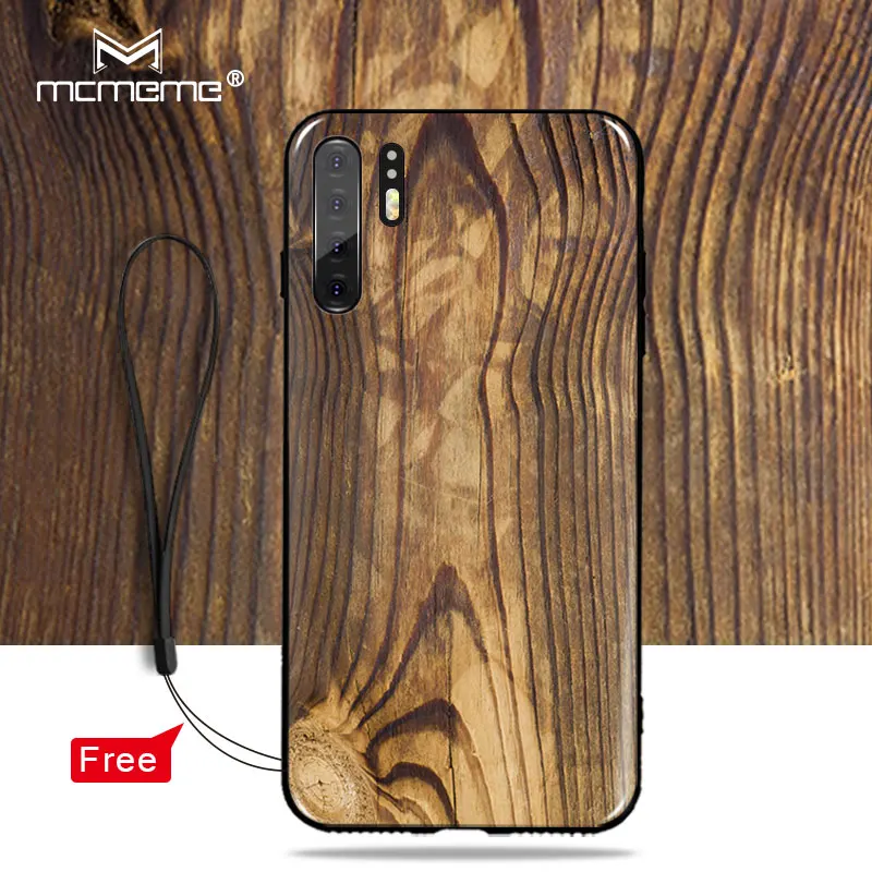 

Huawei p30 pro Case Cover Silicone Soft TPU Back Cover Huawei p30 Lite Case 3D Wood grain Protective Shield Shockproof For P30