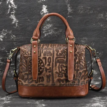 

Hot Sale Women Casual Tote Bag Female Handbag Large Big Shoulder Bag for Women Tote Ladies Vintage Genuine Leather Crossbody Bag