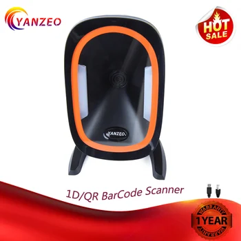 

Yanzeo YZ888 Automatic Omni-Directional High Perfermance Desktop RS232 1D 2D BarCode Scanner for Supermarket Warranty 12 Months