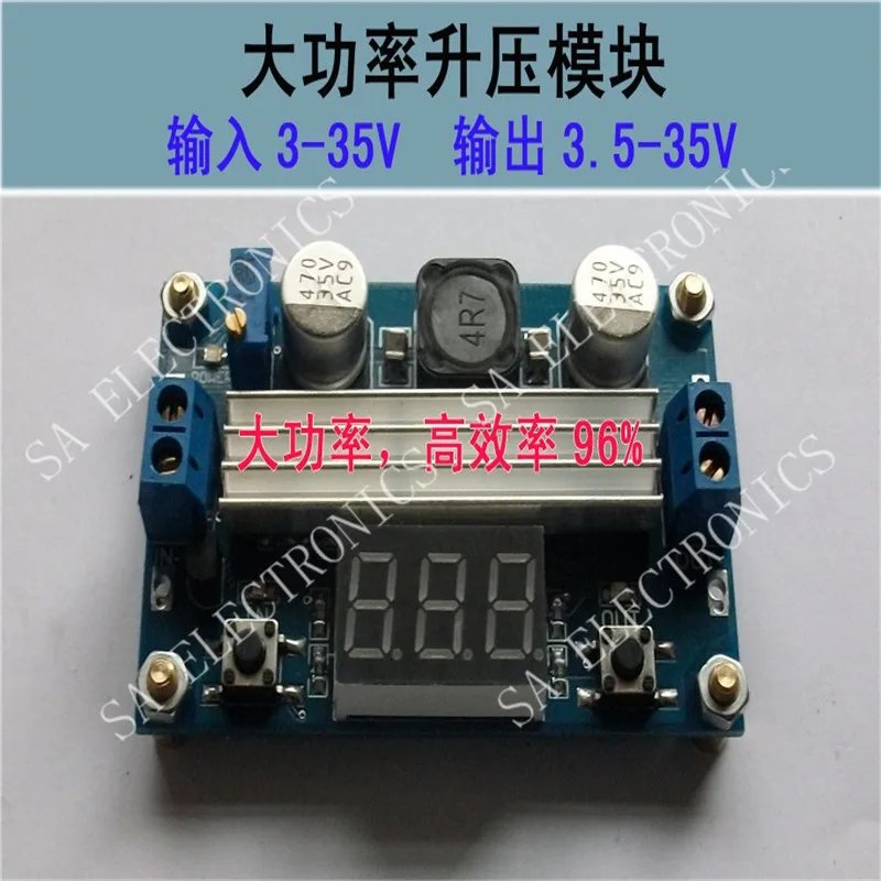 

[BELLA]DC-DC step-up power supply module 100W power adjustable 3.5 ~ 35V with digital voltmeter (C8B3)--5PCS/LOT