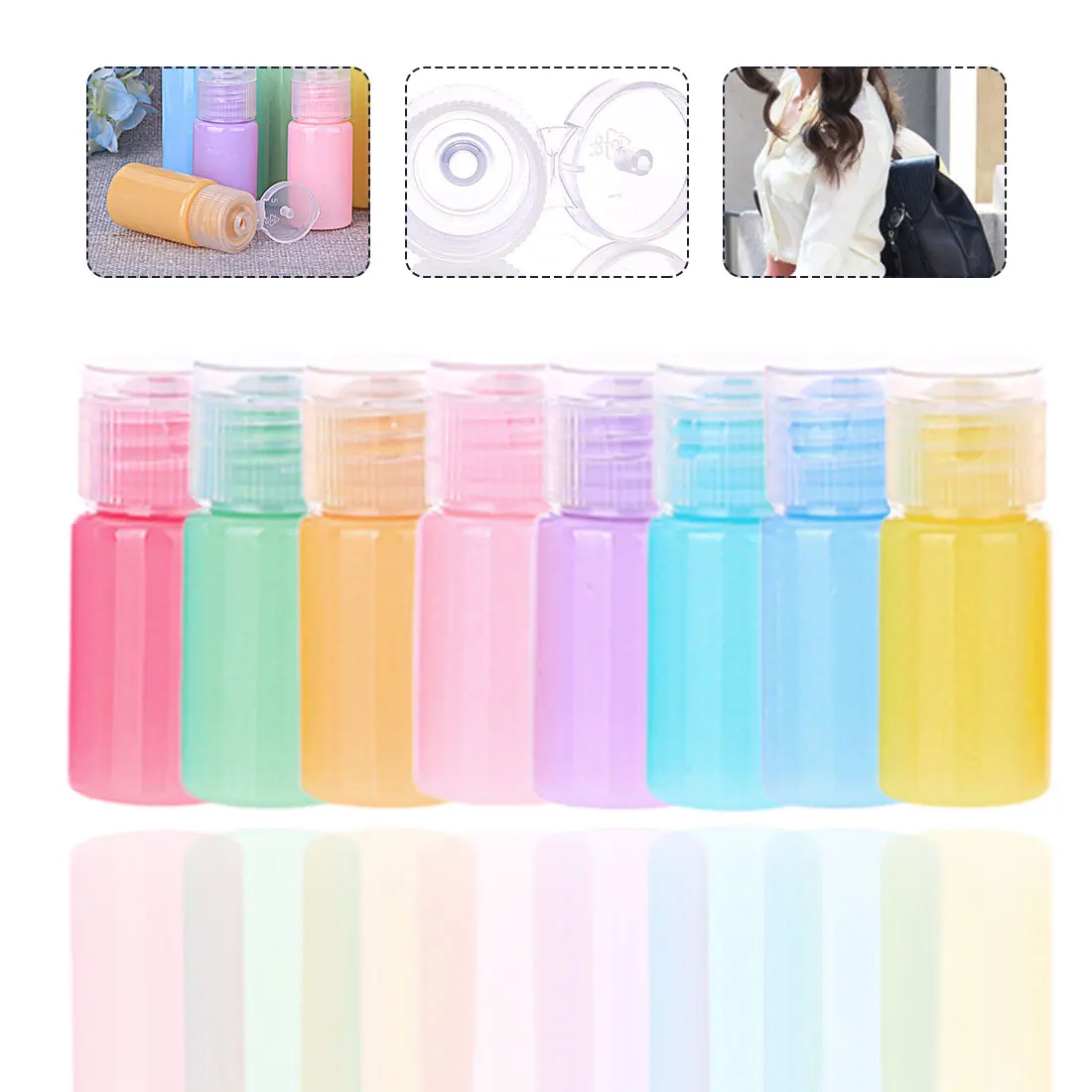 

10ml Makeup Refillable Bottles Traveling Packing Empty Portable Bottle For Lotion Soap Travel Refillable Bottles