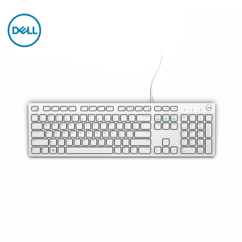 Dell KB216 клавиатура компьютер настольный офис все-в-одном ноутбук домашняя клавиатура черный/белый с USB