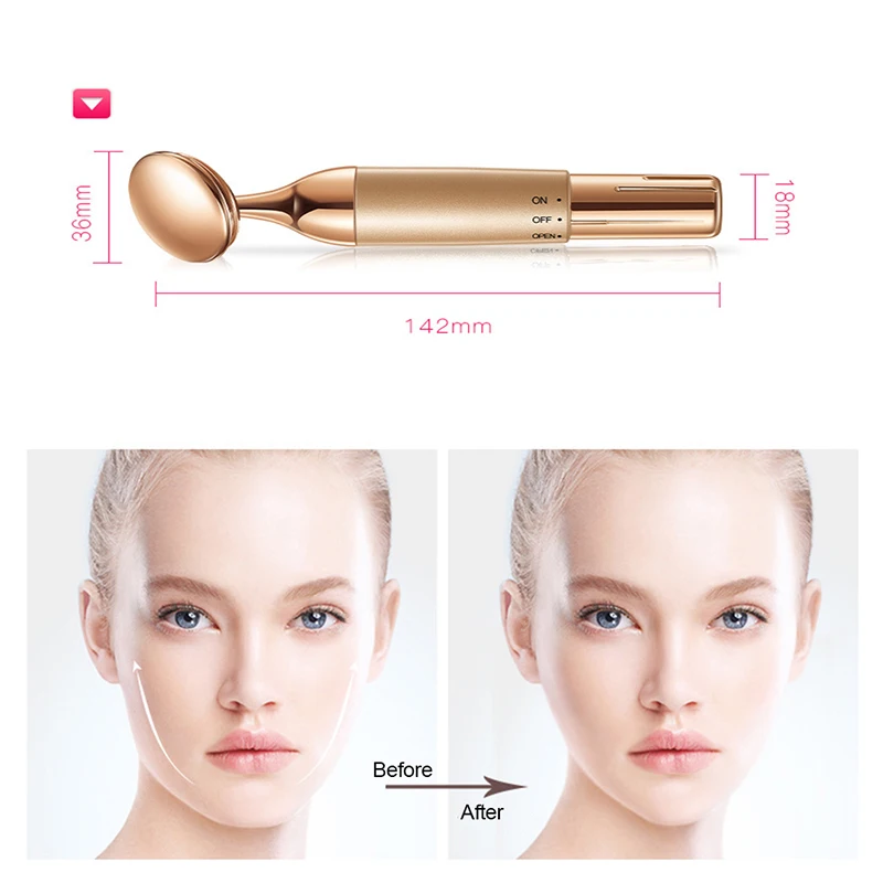 

Ultrasonic Slim Lift Tighten Face Beauty Device Skin Spa Cleaner Massager Stick Lift Skin Tightening Wrinkle Removal Face Care V