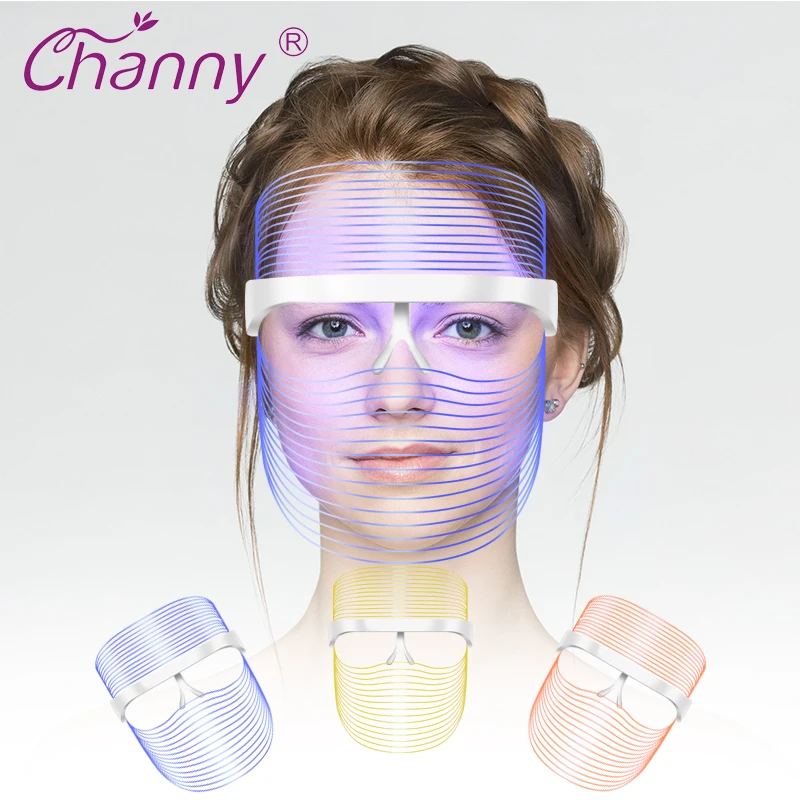 

Channy 3 Colors LED Mask Light Therapy Face Mask Beauty Instrument Facial SPA Treatment Anti-aging Anti Acne Wrinkle Removal