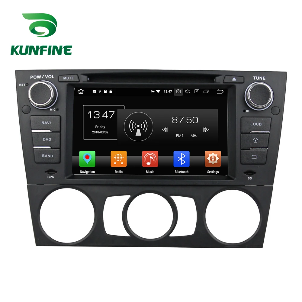 

KUNFINE Quad Core 2GB RAM Android 8.1 Car DVD GPS Navigation Multimedia Player Car Stereo For E90 saloon 2005-12 Radio headunit