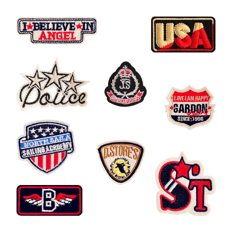 

Angels Star letters Fabric Patch Embroidery Iron On Patches For Clothing Dresses DIY Decoration Clothes Stickers Applique Badge