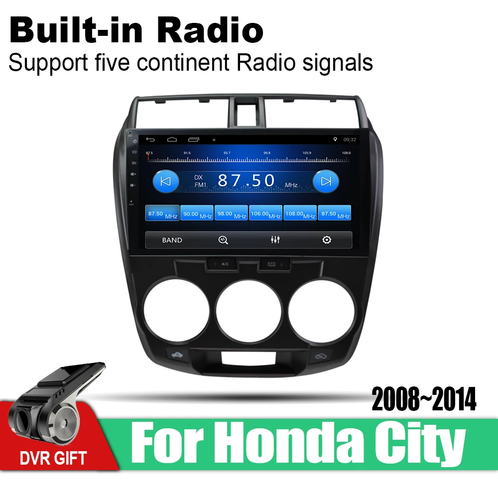 Excellent ZaiXi 10.1 Inch 2Din Android Car Radio Wifi Autoradio HD 1024600 Tochscreen GPS Multimedia Player For Honda City 2008~2014 2