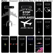 Caliente aviones avión volar estampado de silicona suave funda para Samsung Galaxy S10 S9 S8 más S7 borde A6 A8 más A7 A9 2018 A5 2017