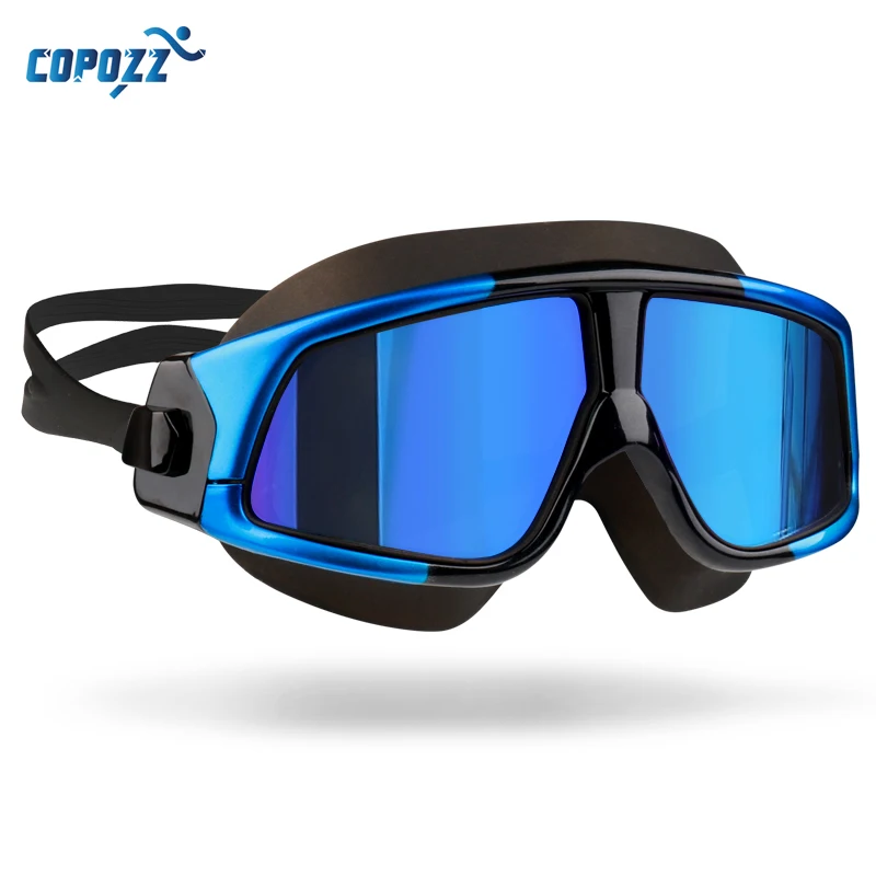 Copozz Swim Goggles for Men Women's Glasses Anti Fog UV Large Frame