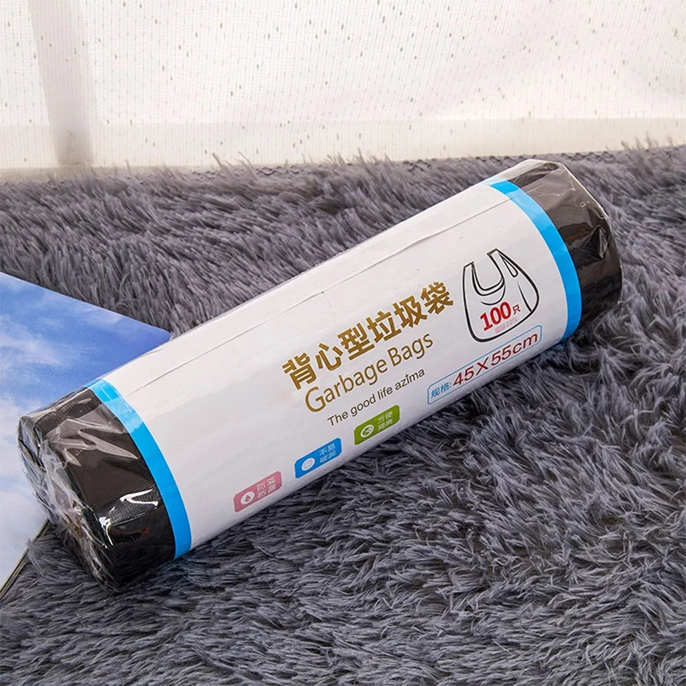 

100 Pcs 55*45cm Household Disposable Black Plastic Trash Bags Large Thick Garbage Bag Storage Bag Kitchen Bathroom Garbage Bag